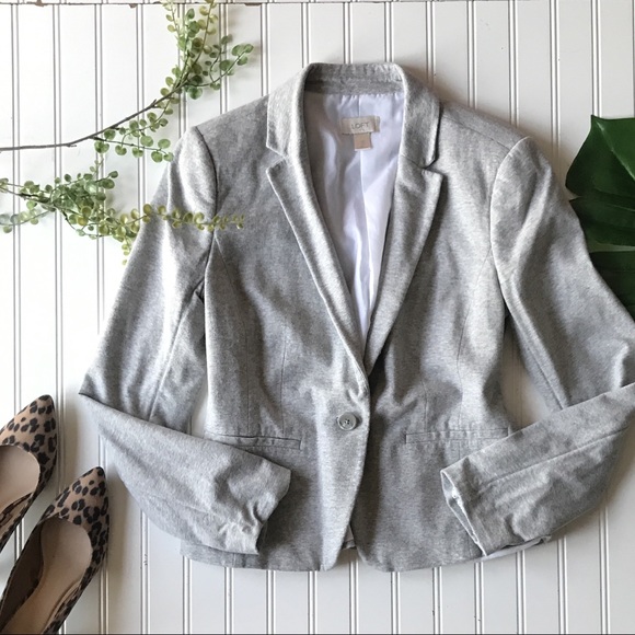 LOFT Jackets & Blazers - Loft soft grey blazer button up